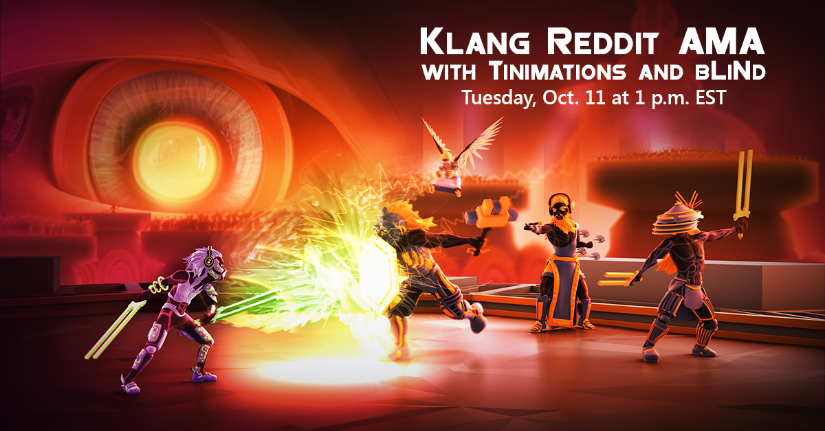 Klang AMA Thursday, Oct. 13: Join Tinimations and bLiNd at 1PM EST on r/Games